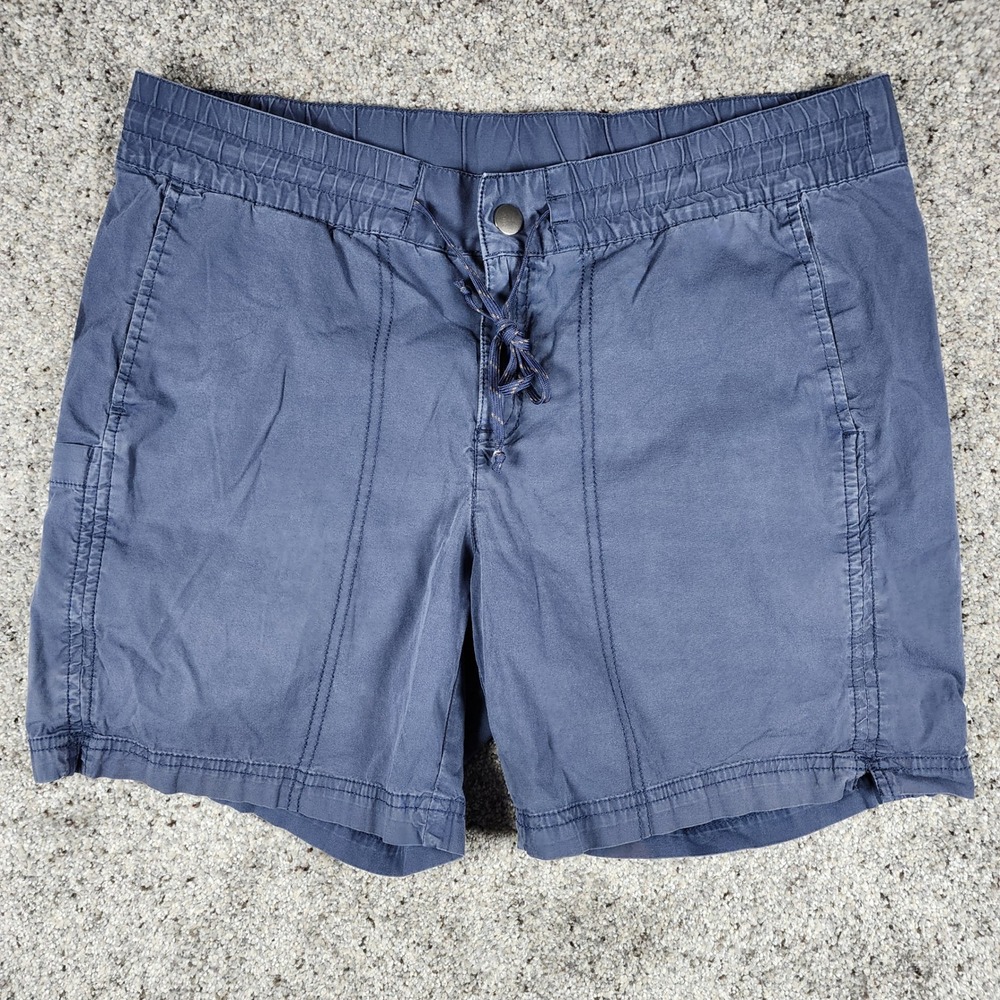 Columbia Casual Shorts Men M Blue Stretch Drawstring Utility Excellent